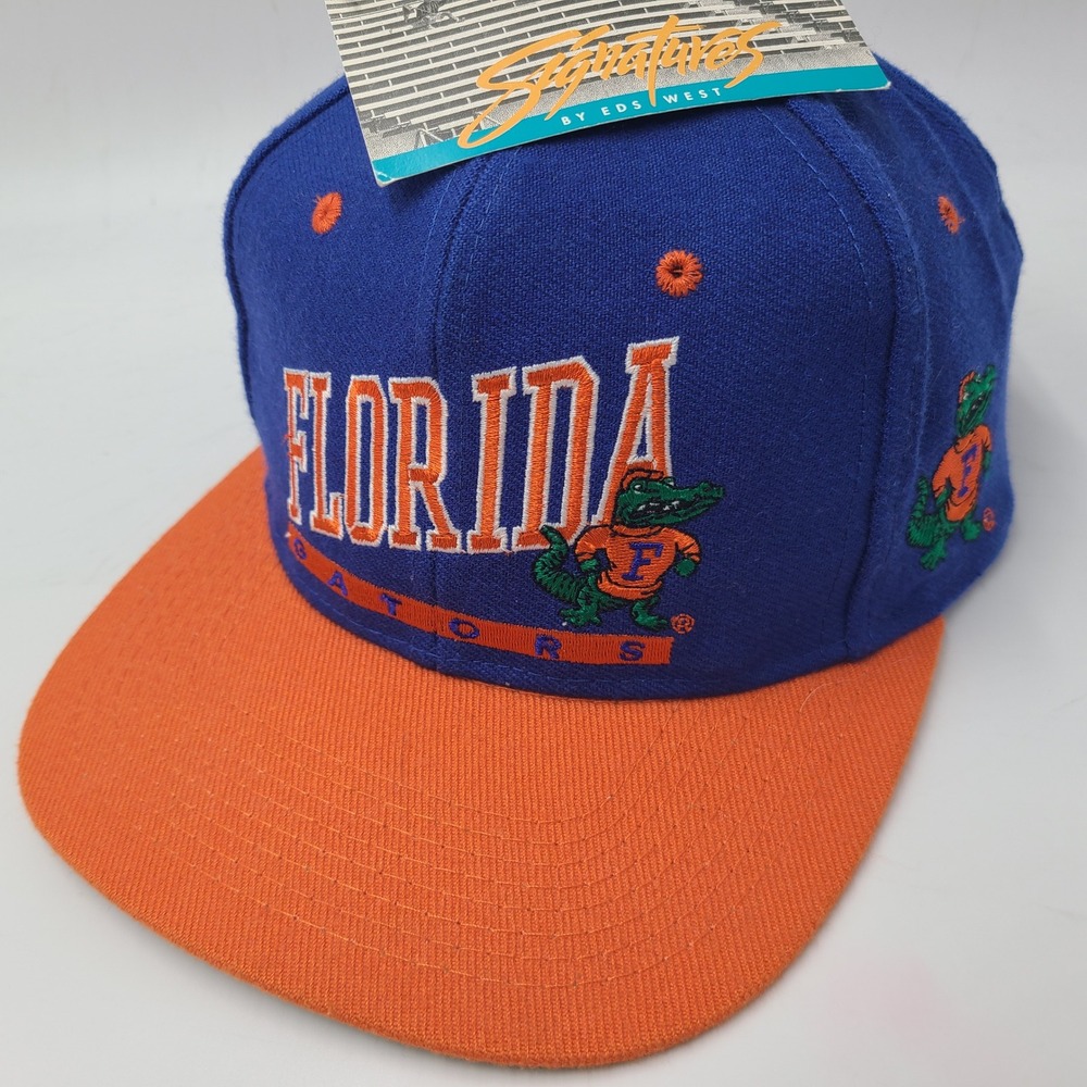 Vintage Florida‎ Gators Hat Snapback Signatures Blue Orange NCAA University Men
